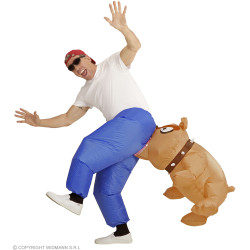 Nafukovací vtipný kostým Muž so psom